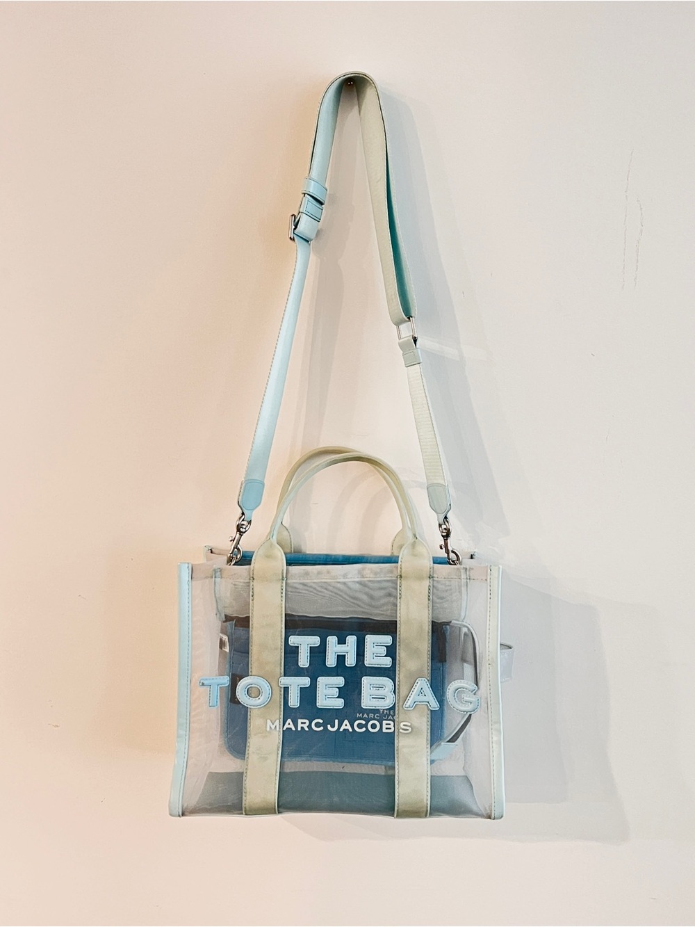 Marc Jacobs Clear The Tote Bag in Light Blue and Cream Accents